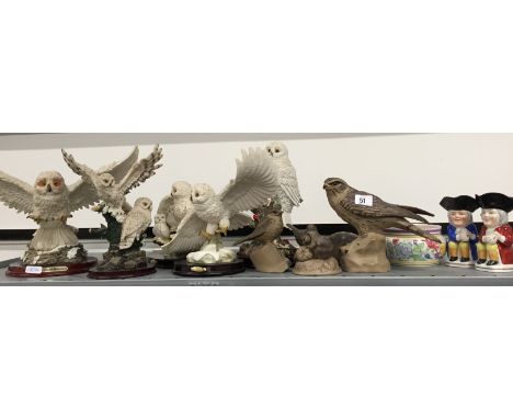 Five various Poole Pottery Barbara Linley Adams stoneware models of birds and animals (all af) together with five various Jul