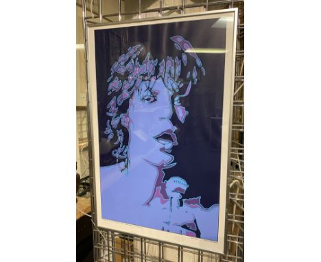 PSYCHEDELIC LITHOGRAPH ''MICK JAGGER'' LTD EDITION 462/2000 RELIANCE ART PUBLISHING...SIGNED BY ARTIST PETER MARSH 77.5CMS (H