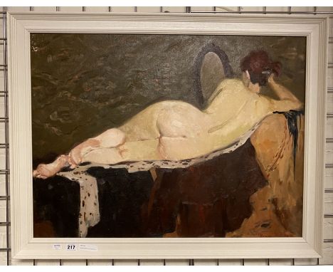 MARIA IVANOVA (XXI CENTURY) ''THE ARTIST MODEL'' OIL ON CANVAS 59CMX X 79CMS