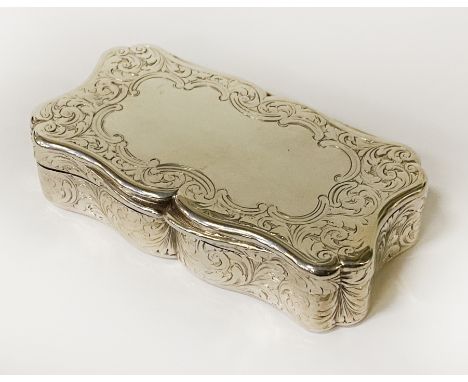 EDWARD SMITH BIRMINGHAM VICTORIAN SNUFF BOX - 4 IMP OZS APPROX