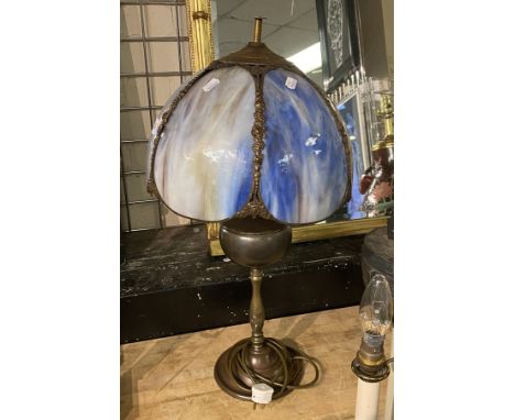 VASELINE GLASS ART NOUVEAU TABLE LAMP 60CMS (H) APPROX 