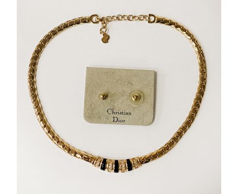 CHRISTIAN DIOR NECKLACE &amp; EARRINGS