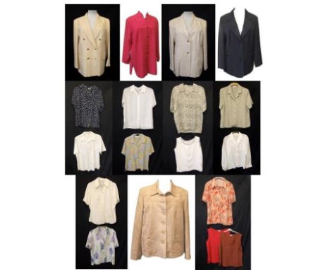 Ladies M&amp;S Cream Jacket, Berketex Cream Jacket, EWM Beige Jacket, Amaranto Black Jacket &amp; Berketex Red Tunic Top, all