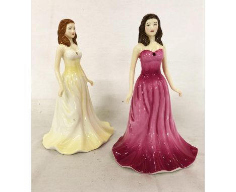 2 Royal Doulton Figures from Gemstone Collection, Pearl &amp; Ruby 