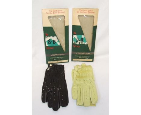 2 Pairs of Vintage Leather Driving Gloves, size 8, as new in original packaging 
