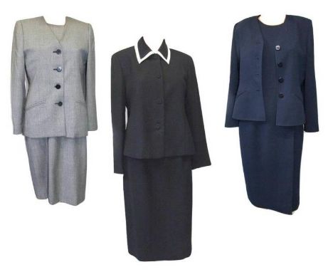 Ladies Viyella Dark Blue Dress &amp; Matching Jacket, Viyella Black Skirt Suit with white trim &amp; Viyella Grey Dress &amp;