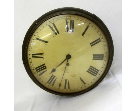 Early C19th Fusee Dial Wall Clock with painted dial, Roman numerals, blued hands, convex glass, with pendulum 