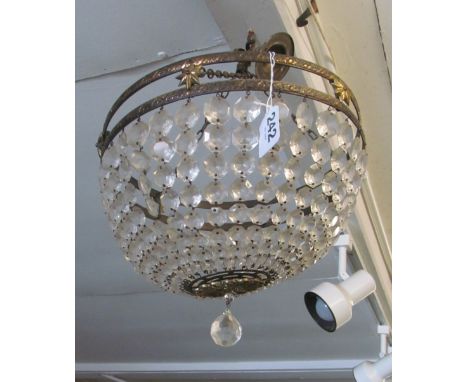 A basket ceiling light