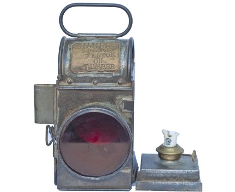LNER rear lorry lamp stamped in the front LNER and brass plated LONDON AND NORTH EASTERN RAILWAY BARTON ON HUMBER. Complete w