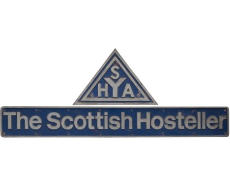 Nameplate and Badge. THE SCOTTISH HOSTELLER ex British Railways class 37 diesel locomotive built by the English Electric comp