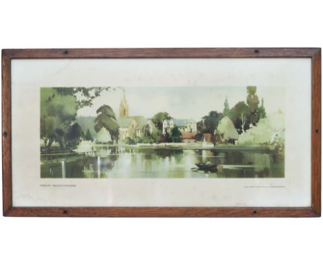 Carriage print MARLOW, BUCKINGHAMSHIRE from an original water colour painting by Claude Buckle from the British Railways West