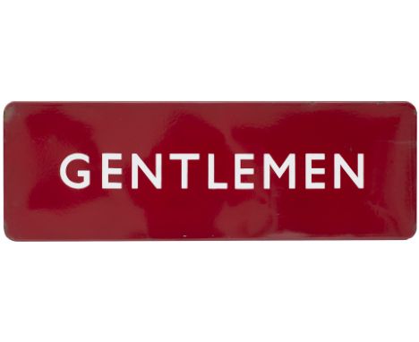 BR(M) FF enamel station sign GENTLEMEN. In excellent condition with minor edge chipping measures 36in x 12in.