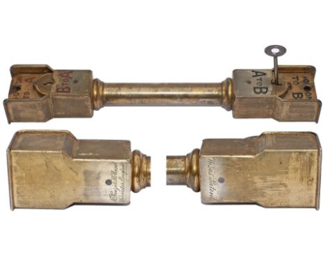 A Wise's patent staff with integral locked metal tickets dating from 1880 measuring 14in long. Used to demonstrate the princi