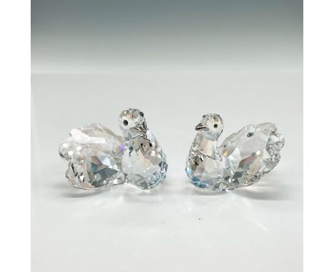 Classic symbol of love these figures are created in clear crystal with silver crystal eyes, rhodium beaks and pave crystals o