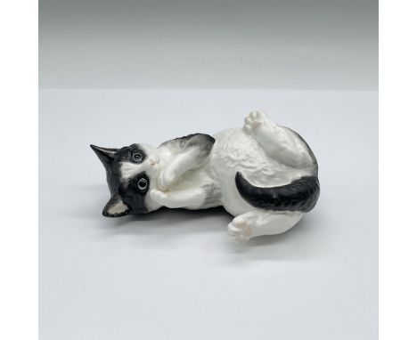 An adorable kitten laying on its back. Royal Worcester backstamp. Issued: 1978Dimensions: 5.25"L x 3.5"W x 2.25"HManufacturer
