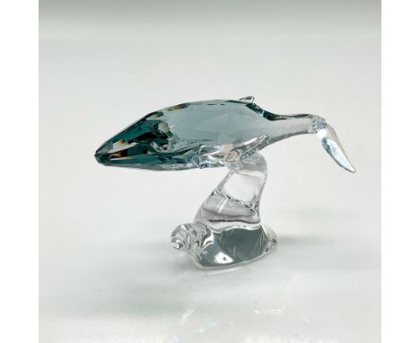 2012 Annual Edition companion figurine. Figural gleams in Shadow crystal with Crystal Moonlight fins riding a clear crystal w