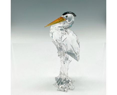 Part of the Feathered Friends group. This majestic figural has an amber beak, black crystal crest and aqua crystal eyes with 