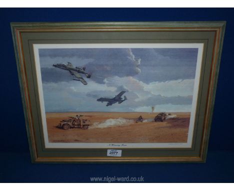 A framed and mounted William Morris limited edition Print (no. 18/50) entitled ''A Winning Team'' signed by the artist in mar