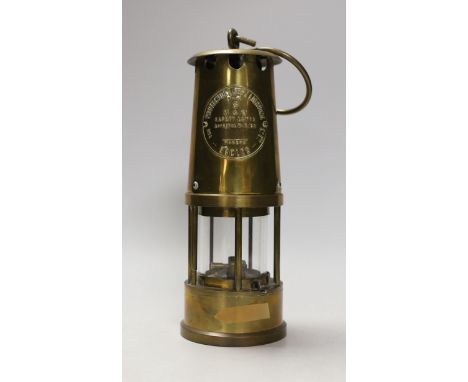 An Eccles brass miner's lamp