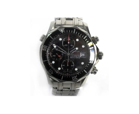 Omega Seamaster Professional: a steel-cased chronometer, ref:21330424001001, watch no.84612739, circa 2009, the black dial wi