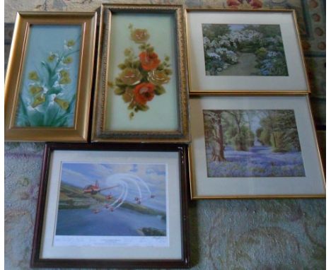 Various pictures inc Red Arrows 'Concorde Roll' limited edition signed print