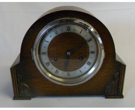 Oak mantle clock