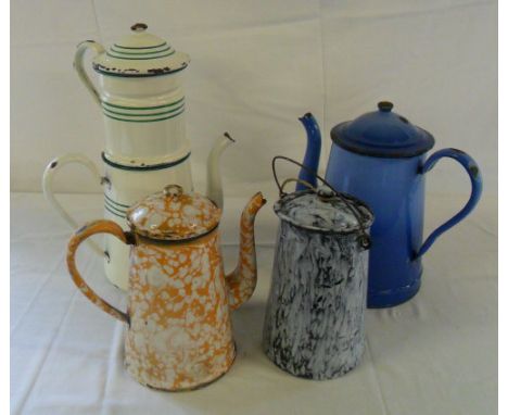 Vintage French enamel pots