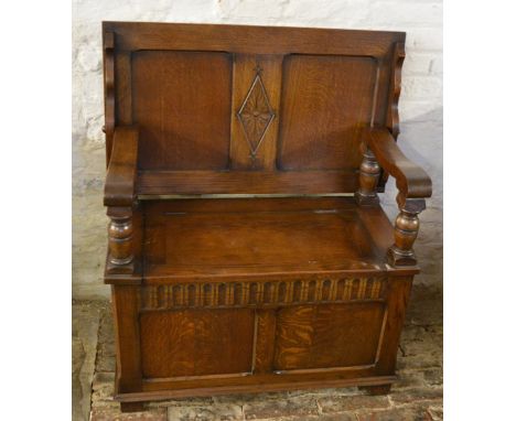Oak monk's bench