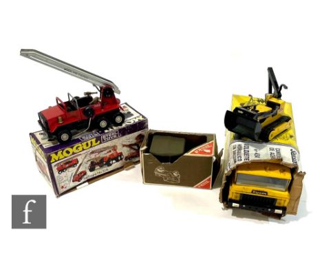 A collection of pressed steel toys, to include a Meccano Mogul Fire Engine, a Samson Hydraulic Dump Truck, and a Tonka Milita