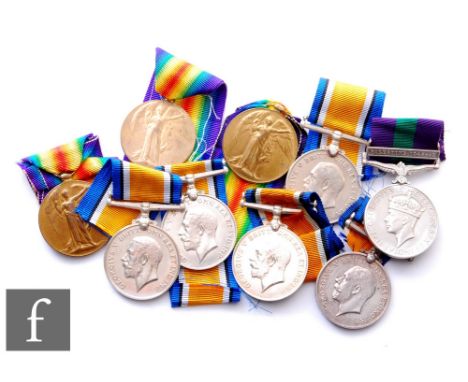 A World War One pair awarded to J.64617 F. Tattersal. R.N, another pair to 290644 Pte W.G. Granmer Suff Rgt, 1914/18 medals t