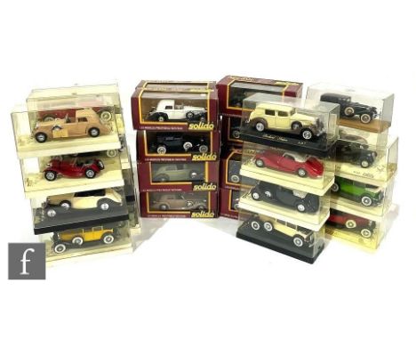 A collection of forty Solido Age d'Or 1:43 scale diecast model cars, all boxed. 