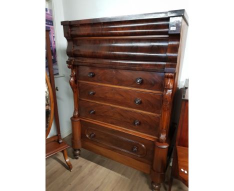 LATE VICTORIAN MAHOGANY VENEER SCOTCH CHEST FANTASTIC CONDITION