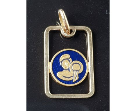 18CT ENAMEL PENDANT 3G