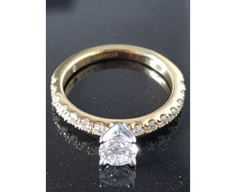 18KT YELLOW GOLD DIAMOND ENGAGEMENT RING 0.94CT AND 0.54CT CENTRE STONE     DIAMOND CLARITY SI     DIAMOND COLOR FG AND METAL