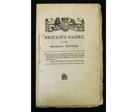 ANON: THE BRITISH NAVY TRIUMPHANT! BEING COPIES OF THE LONDON GAZETTES EXTRAORDINARY CONTAINING THE ACCOUNTS OF THE GLORIOUS 