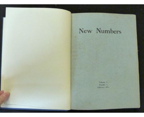 WILFRID WILSON GIBSON, RUPERT BROOKE, LASCELLES ABERCROMBIE AND JOHN DRINKWATER: NEW NUMBERS, Ryton Dymock Gloucester, 1914, 