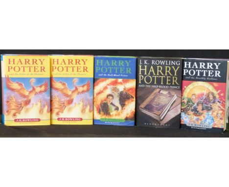 J K ROWLING: 3 titles: HARRY POTTER AND THE ORDER OF THE PHOENIX, London, Bloomsbury, 2003, 1st edition, 2 copies, original p