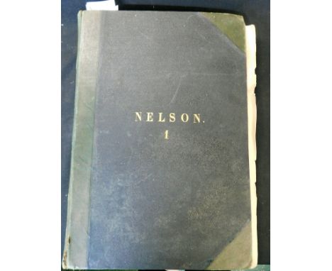 Large old scrap album Suckling/Nelson interest with various drawings, cuttings, prints and other ephemera including document 