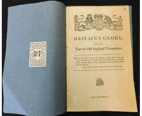 ANON: THE BRITISH NAVY TRIUMPHANT BEING COPIES OF THE LONDON GAZETTES EXTRAORDINARY CONTAINING THE ACCOUNTS OF THE GLORIOUS V