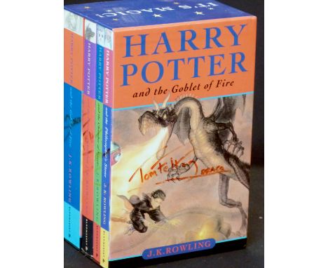 J K ROWLING: THE HARRY POTTER BOXED SET COMPRISING HARRY POTTER AND THE PHILOSOPHER'S STONE - CHAMBER OF SECRETS - PRISONER O