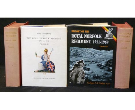 F LORAINE: PETRE, THE HISTORY OF THE NORFOLK REGIMENT 1685-1918, Norwich, Jarrold &amp; Sons [1924-25] 1st edition, 2 vols, o