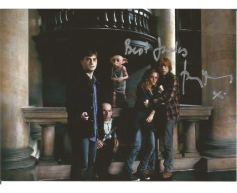 Toby Jones signed 7x5 colour photo as Dobby in Harry Potter. Good Condition. All signed pieces come with a Certificate of Aut