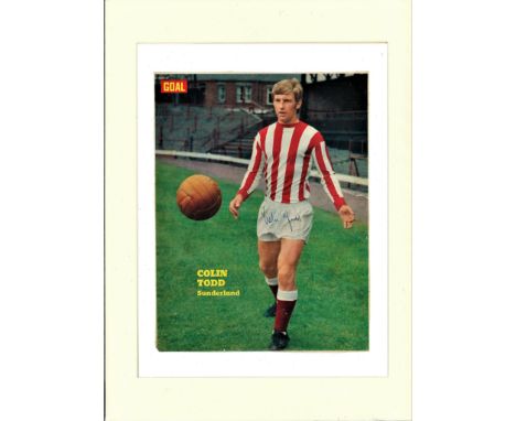 Football Colin Todd 16x12 mounted signed colour magazine page pictured while with Sunderland mounted to a high standard. Coli