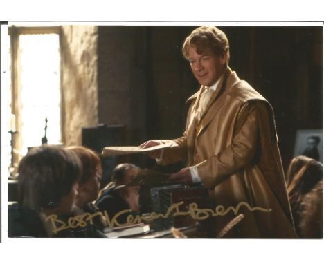 Kenneth Branagh signed 6x4 colour photo as Gildroy Lockhart in Harry Potter. Good Condition. All signed pieces come with a Ce