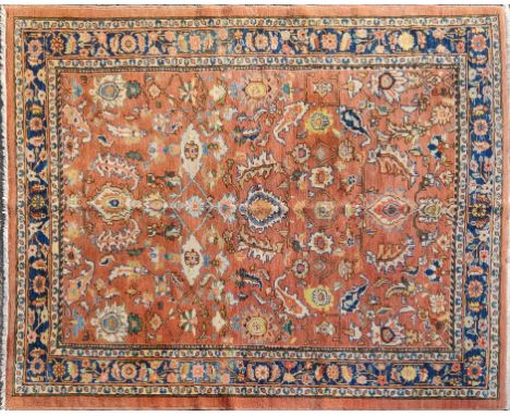 A 20th century Heriz carpet With all over foliate decoration on a rust ground with guarded border.191cm x 150cmQty: 1Generall