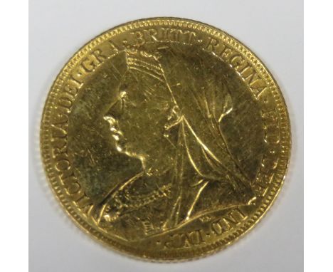 Queen Victoria 1899 gold full sovereign 