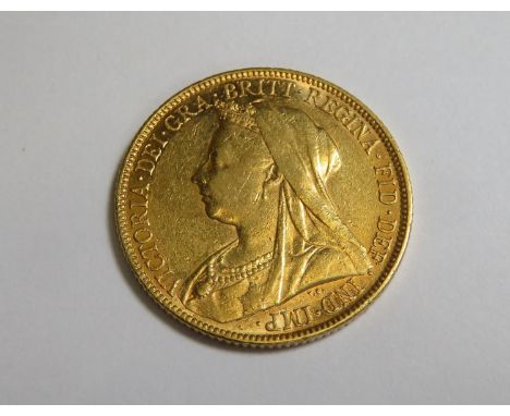 Queen Victoria 1898 gold full sovereign, Melbourne mint 