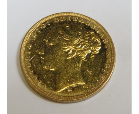 Queen Victoria 1878 gold full sovereign 