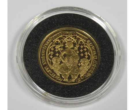 The Millionaires Collection, Gold Edition, 22ct gold Double Leopard proof coin, depicting young King Edward III, limited edit