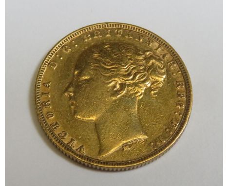 Queen Victoria 1873 gold full sovereign, Melbourne mint 